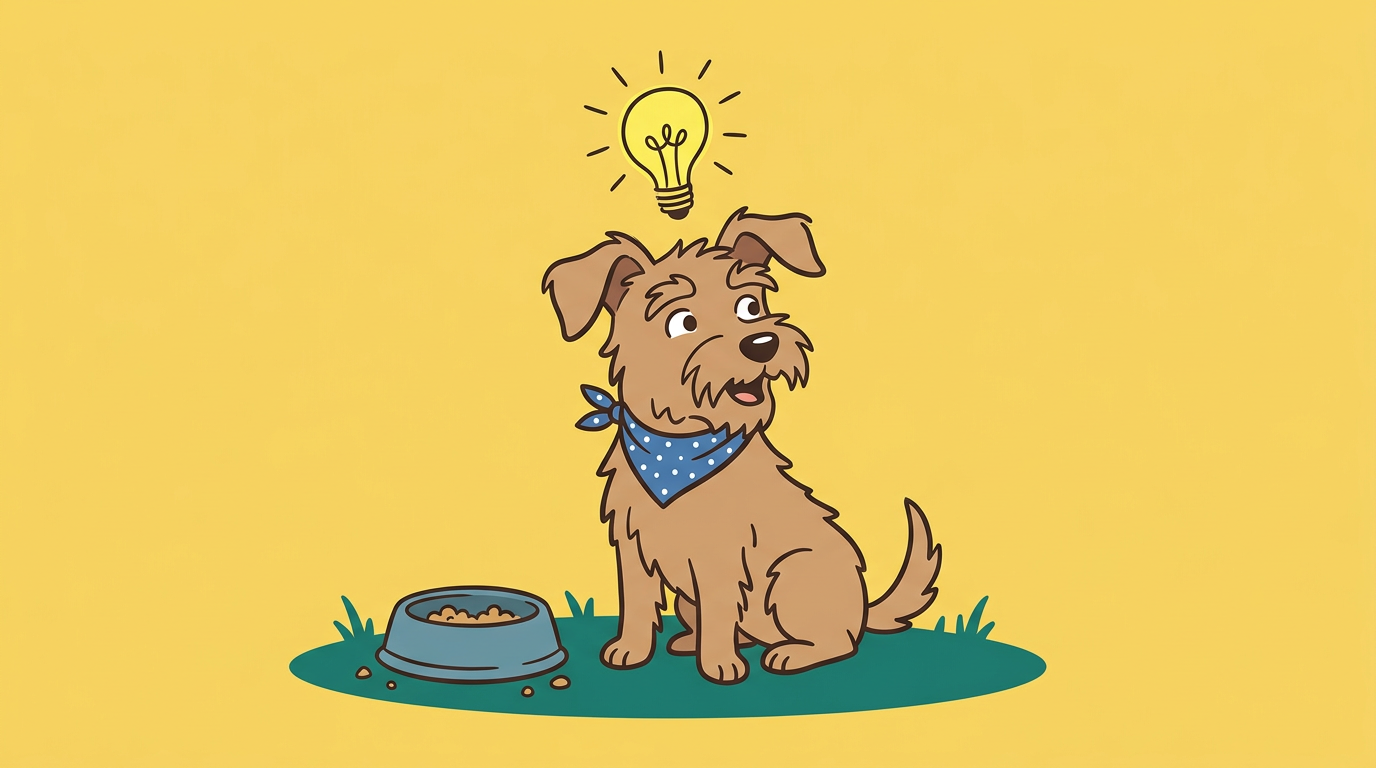 idea inu with his glowing lightbulb